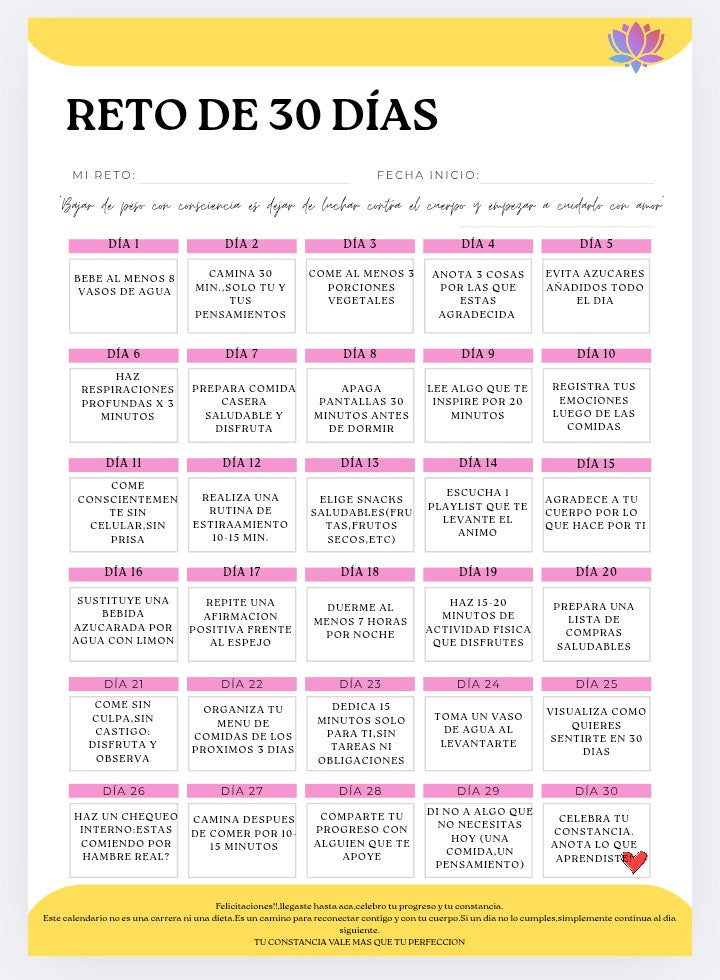 Peso consciente : plan 30 dias para reconectar y bajar de peso